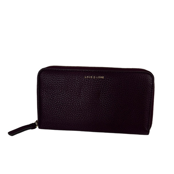 Love & Lore Maroon Vegan Wallet - Picture 1 of 9